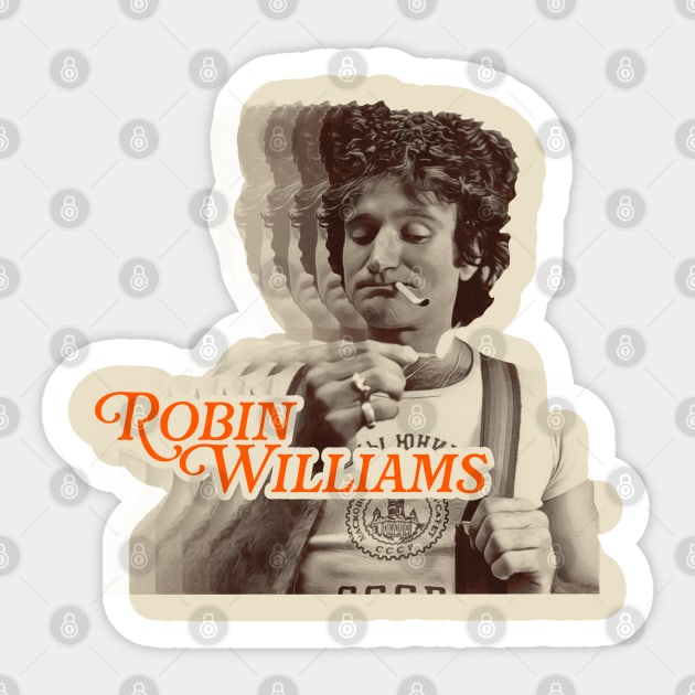 Robin Williams Fade Tribute Sticker by darklordpug